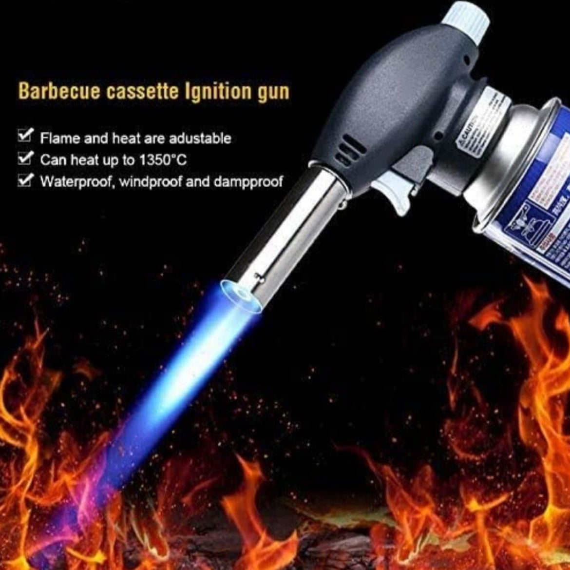 Multi-Purpose Flame Gun for Cooking, BBQ & Welding