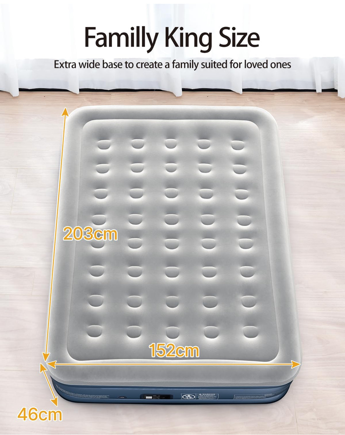 Air Mattress with Built-in Pump Bevbud, Fast & Easy Inflation/Deflatic Inflatable Mattress