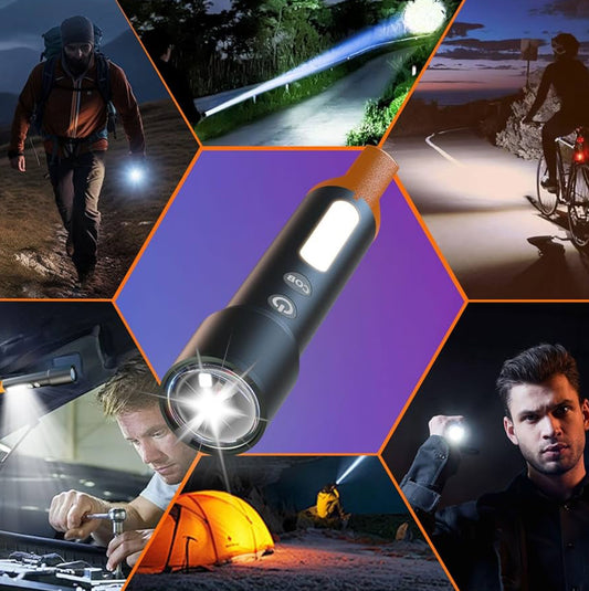 COB Led Super Bright
Torch Flashlight
Rechargeable