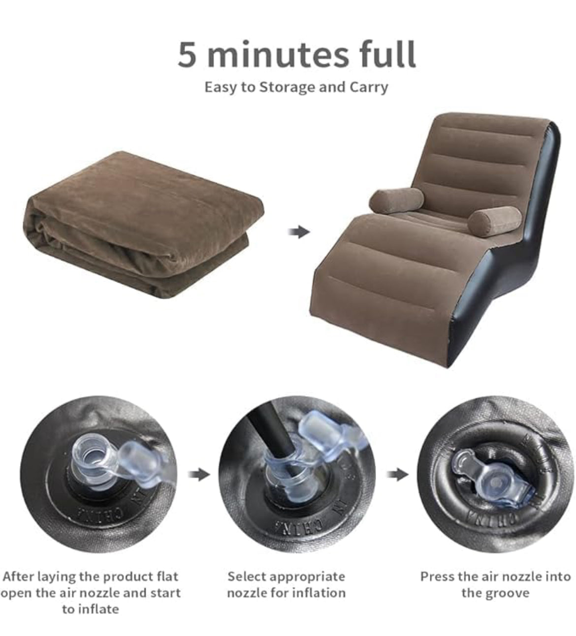 Inflatable Lazy Sofa |Portable S Shaped