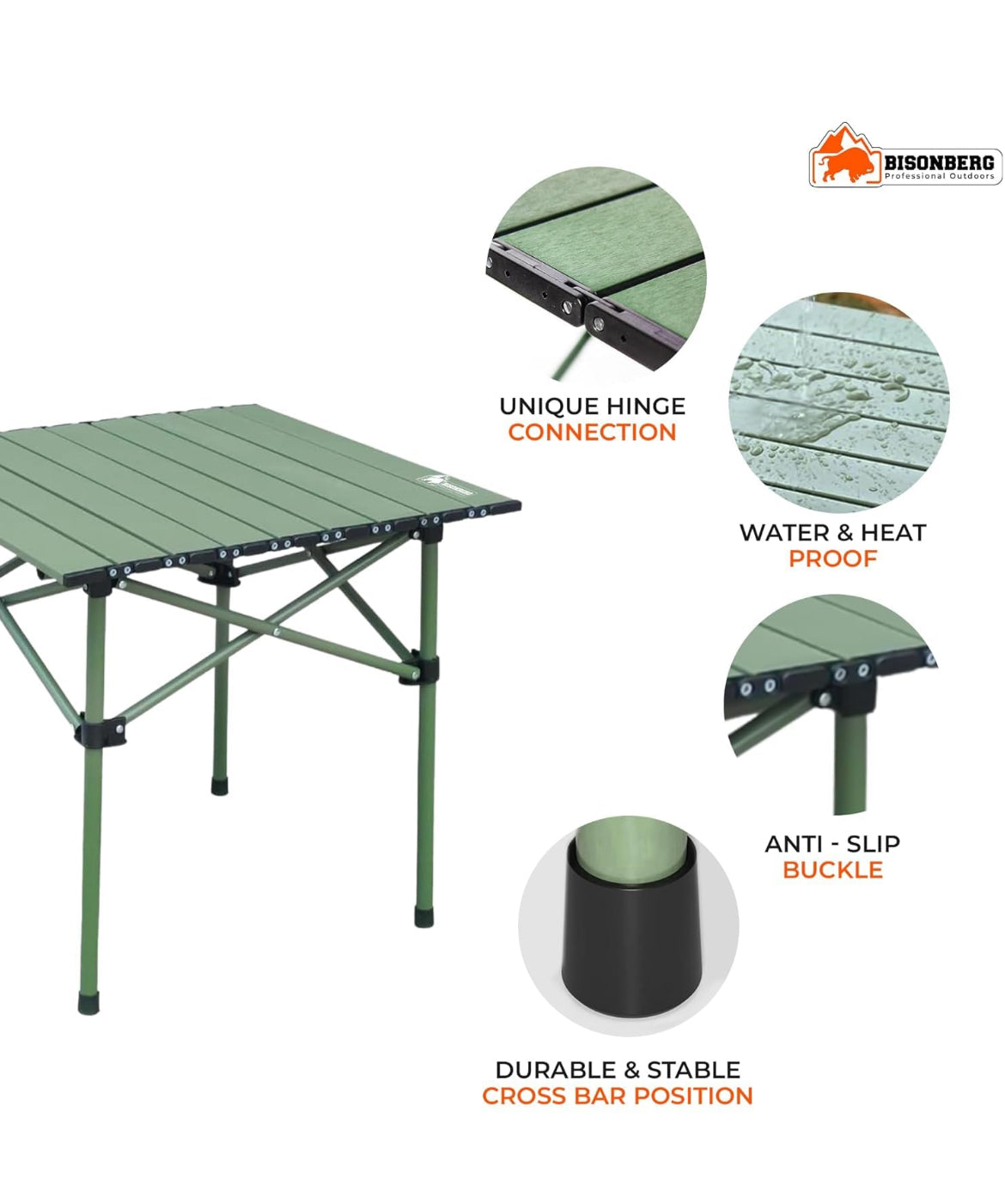 Outdoor Portable Folding Camping Table With 4 Chair Set