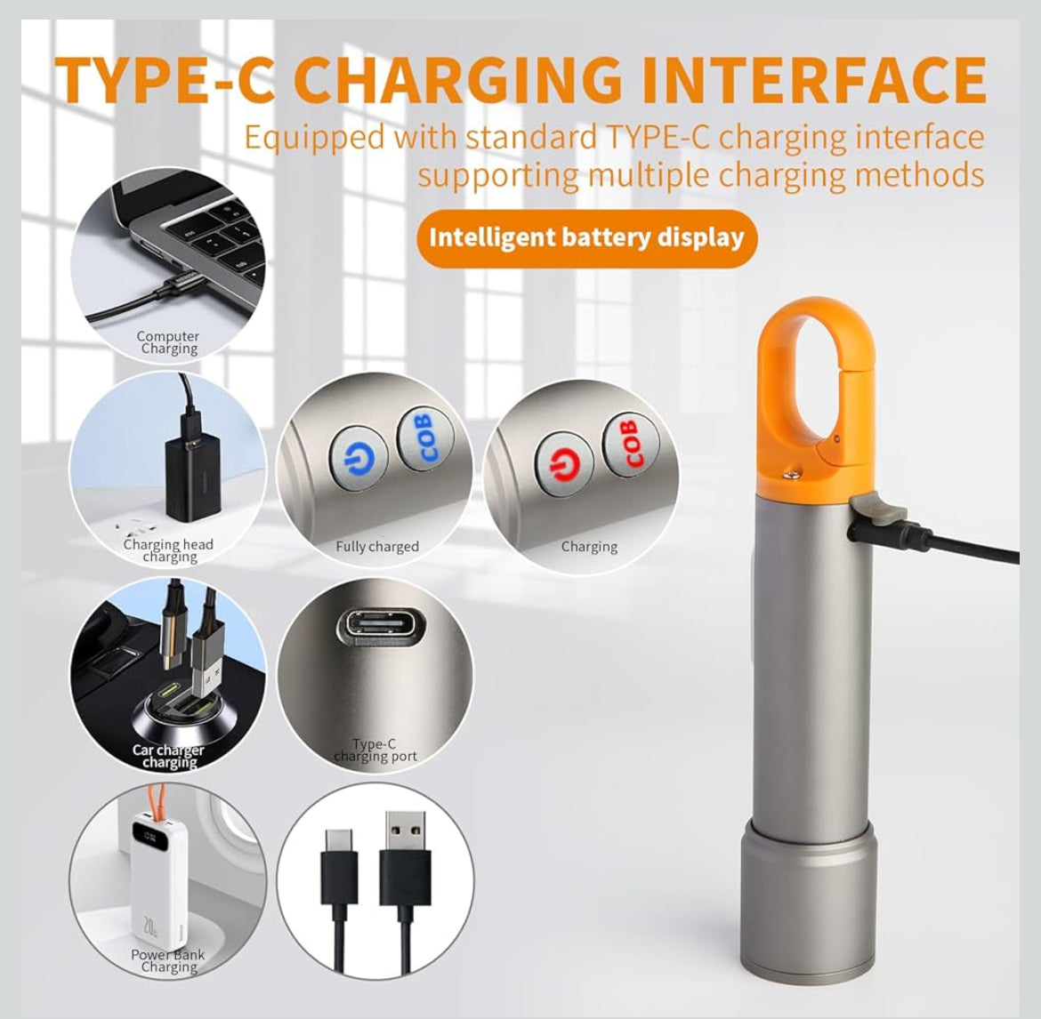 Multifunctional
camping water proof torch