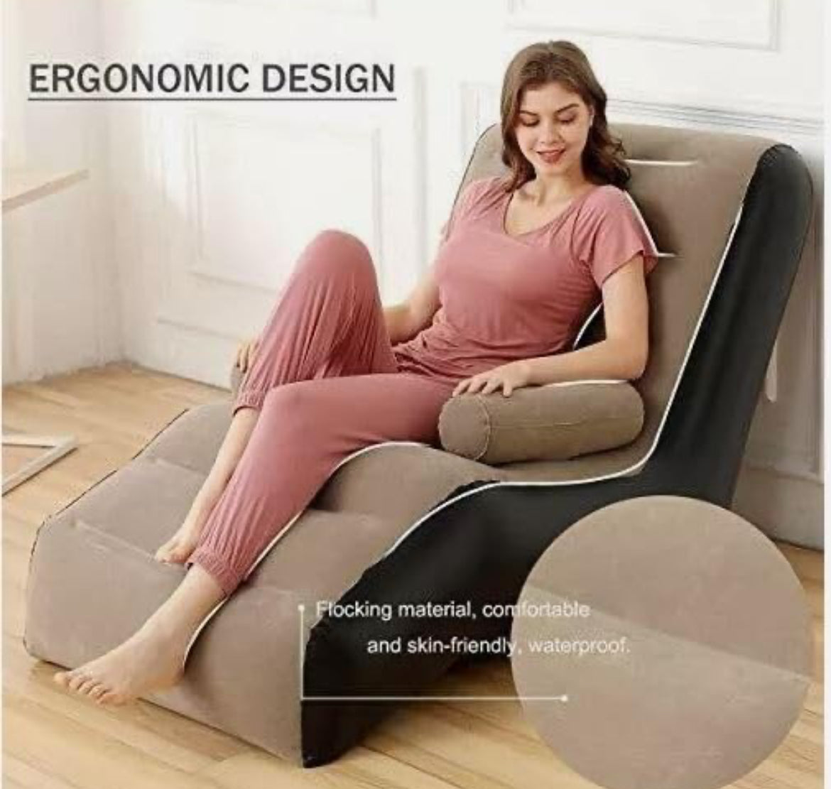 Inflatable Lazy Sofa |Portable S Shaped