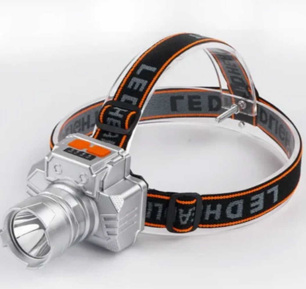 High power LED
Rechargeable
Headlamp with battel indicator