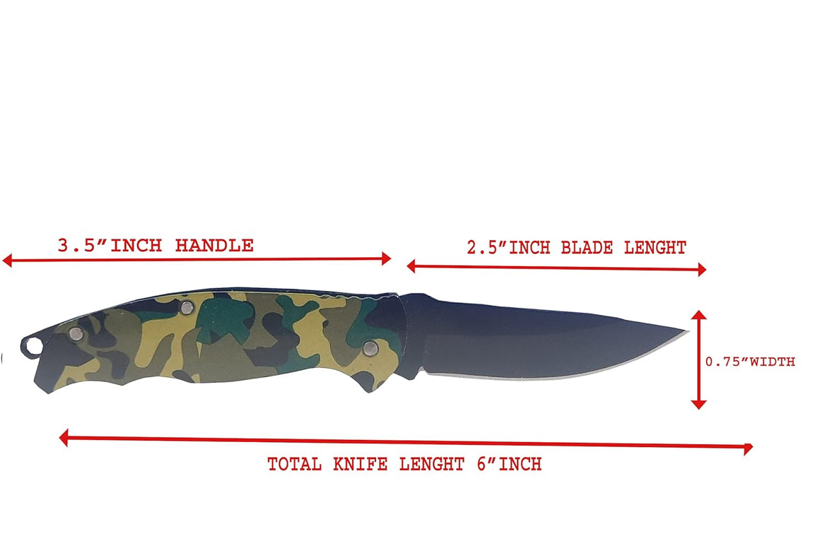 Mini Pocket Compact Folding Knife for Keychain, EDC,
Camping, Travel & Utility Use