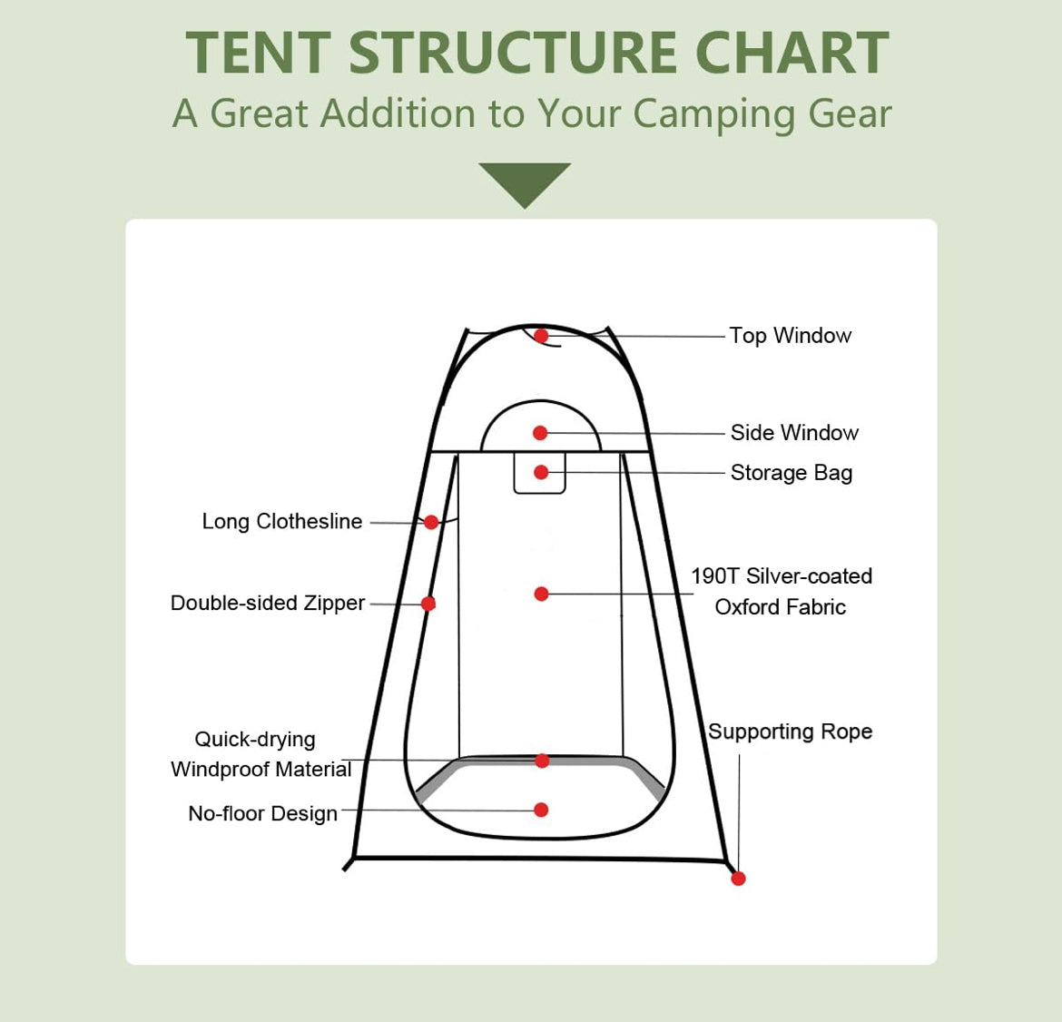 Portable Toilet & Changing Room Tent - Waterproof, Lightweight & Privacy Shelter