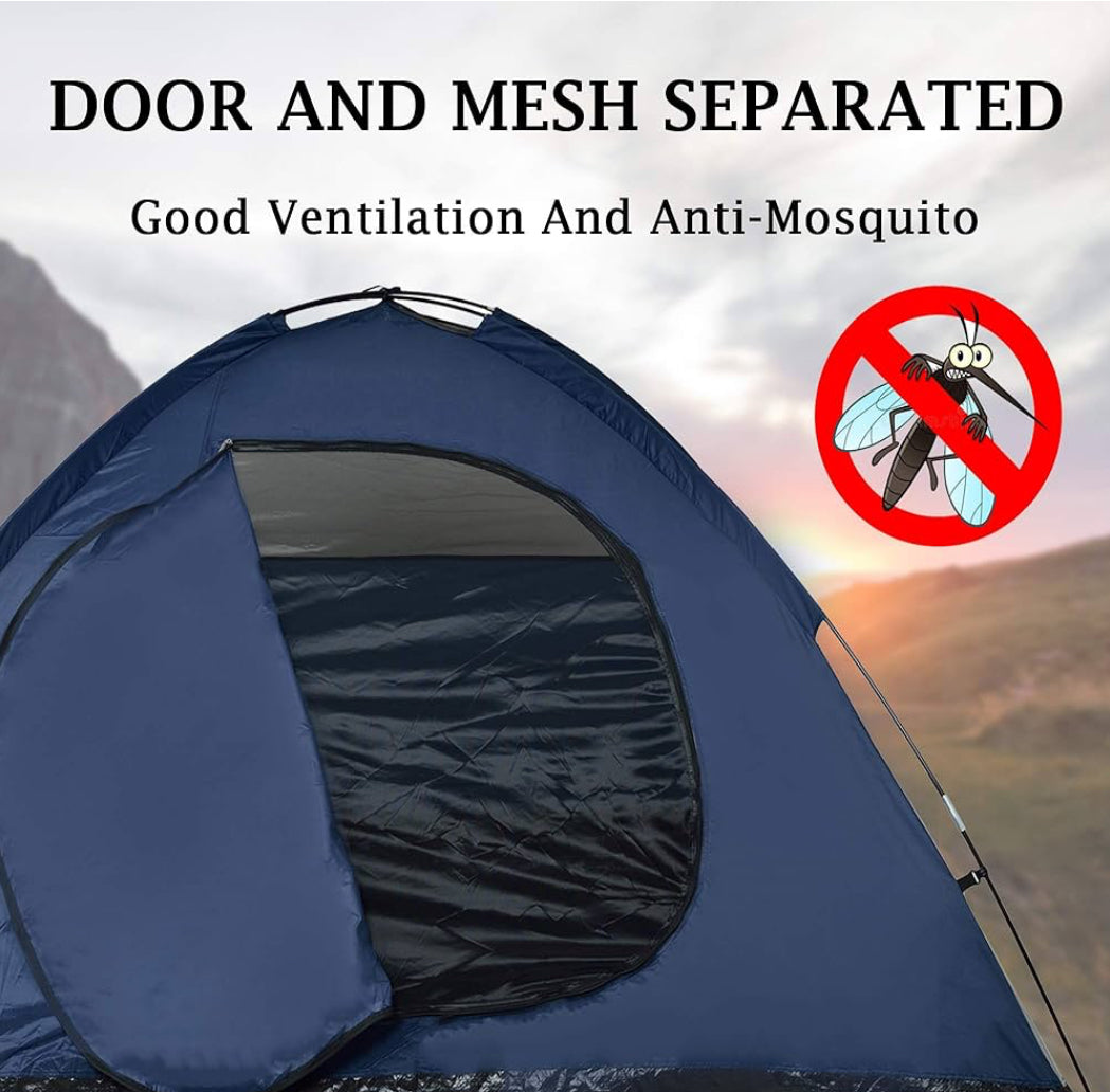 Dome Tent 2 men Double
Layer waterproof)
(200x150cm)