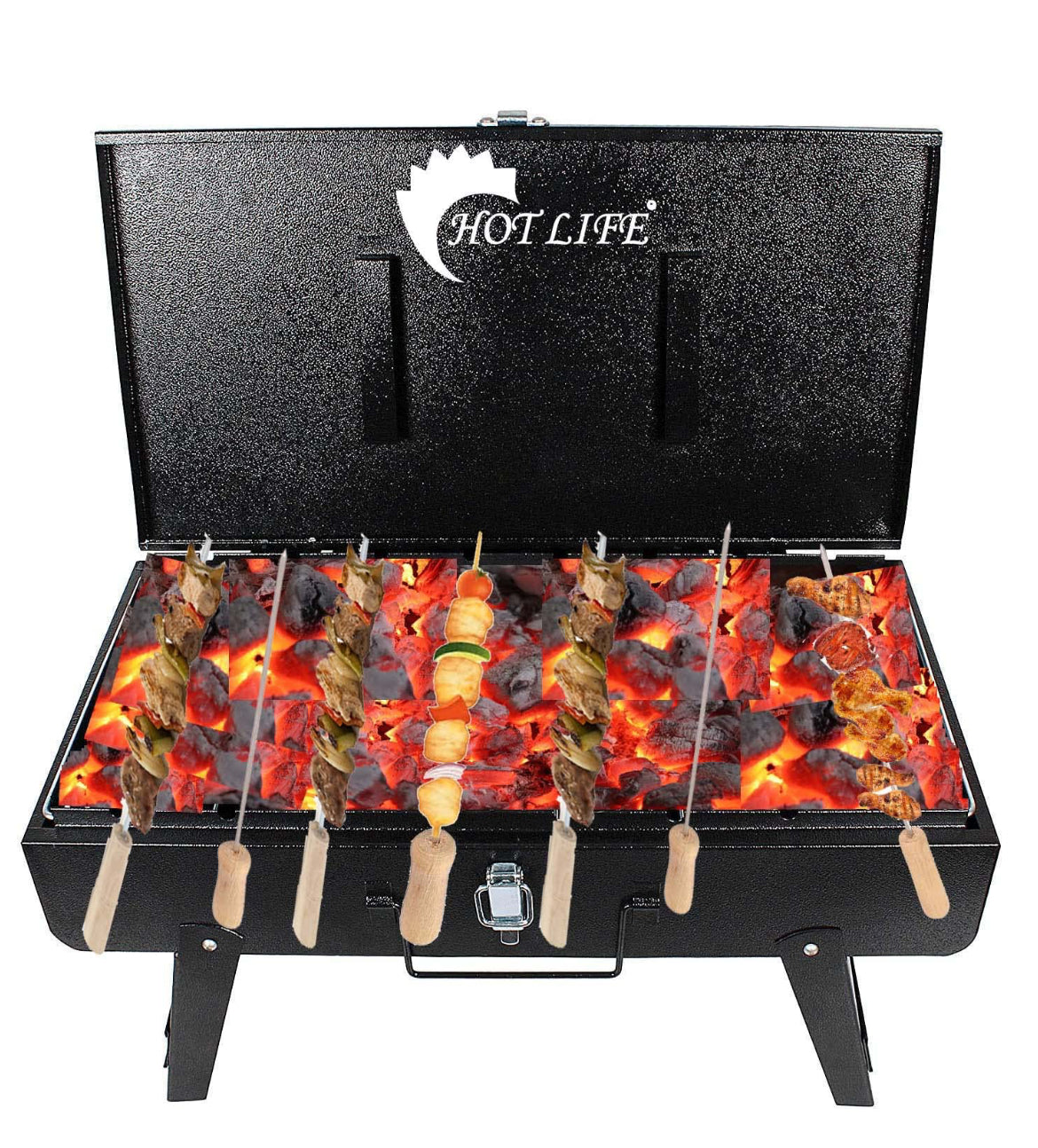 Camping Foldable Suitcase Barbecue (with complete accessories