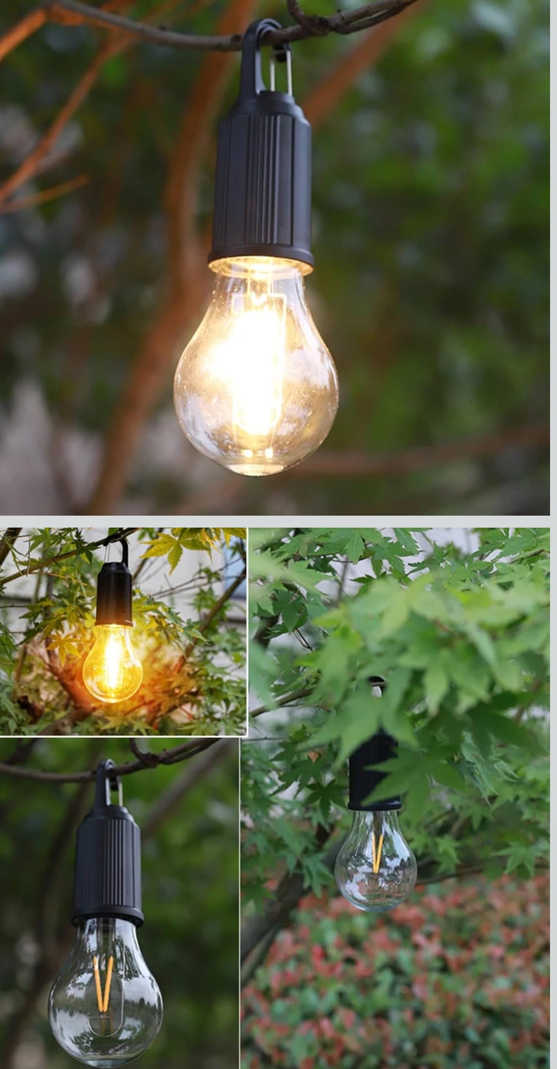Rechargeable Camping Lights Waterproof LED Bulb