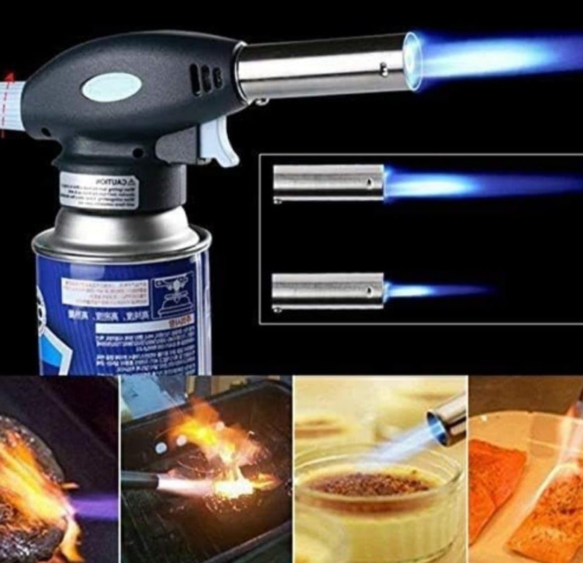 Multi-Purpose Flame Gun for Cooking, BBQ & Welding