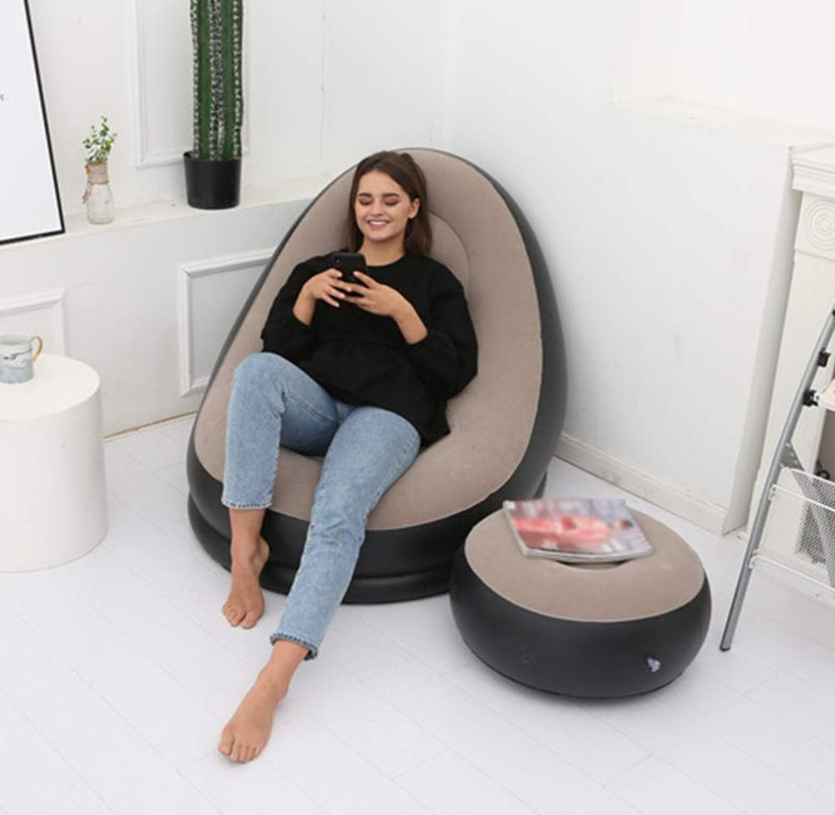 Inflatable Recliner Sofa with Electric Pump for Ultimate Relaxation