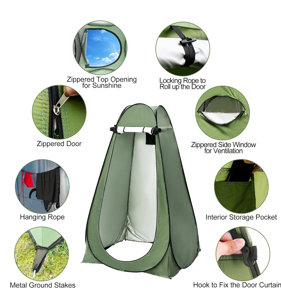 Portable Toilet & Changing Room Tent - Waterproof, Lightweight & Privacy Shelter
