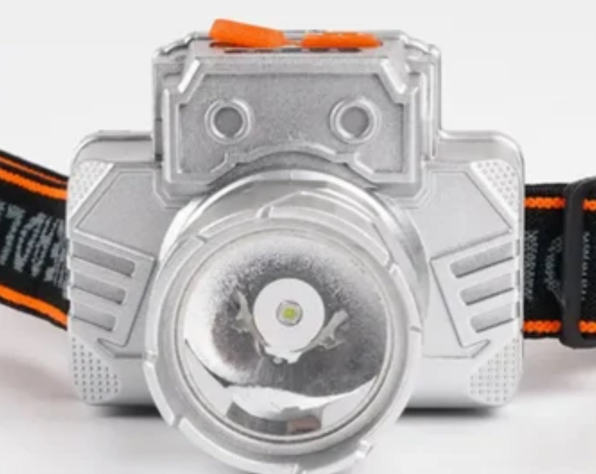 High power LED
Rechargeable
Headlamp with battel indicator