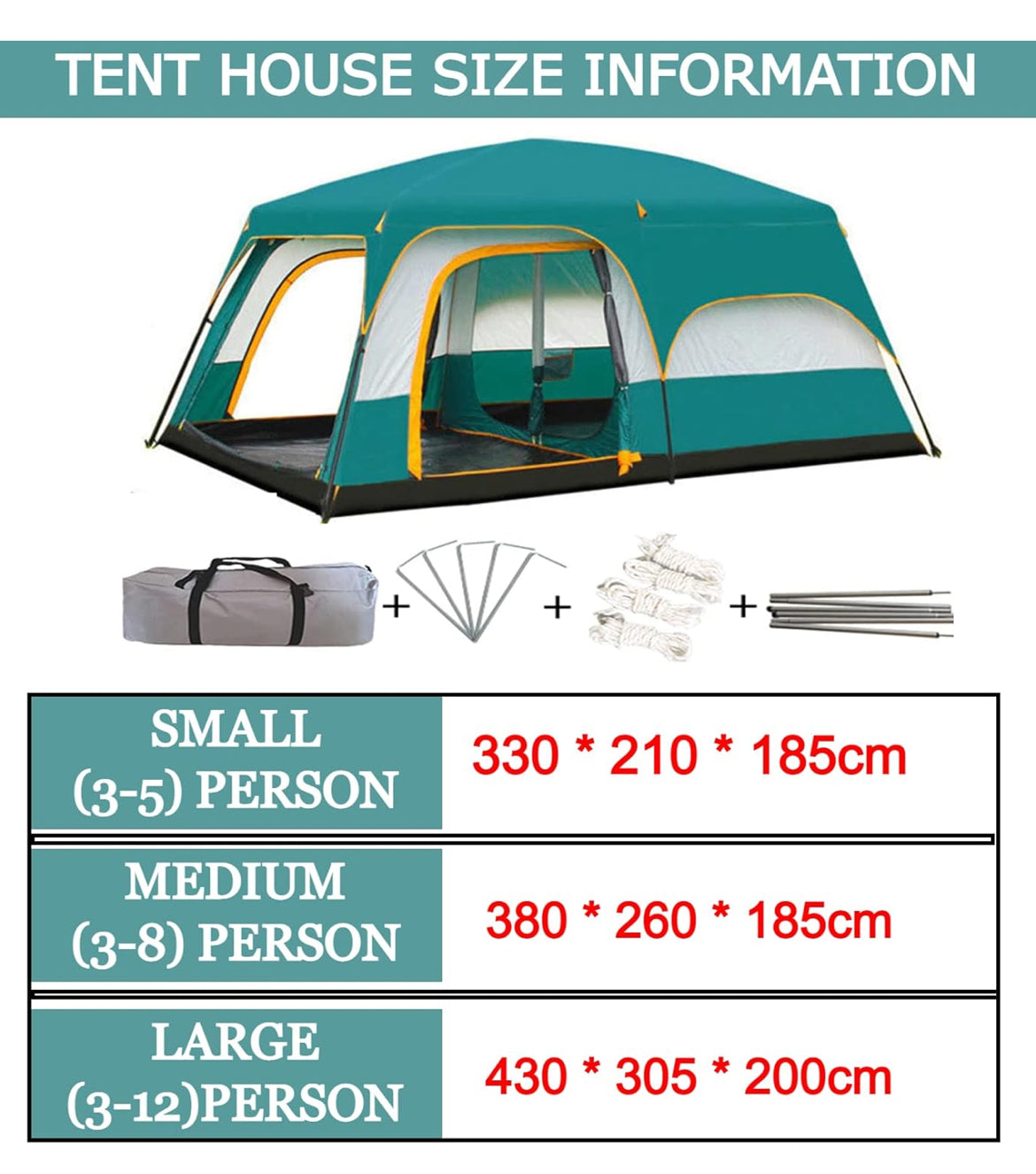 Portable Big Dome Tent
House ( 5-9 Person )