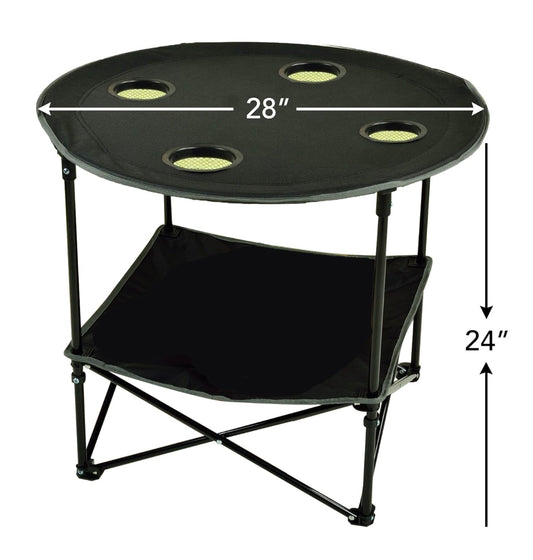 Camping table with four cup holder (compact packing)
