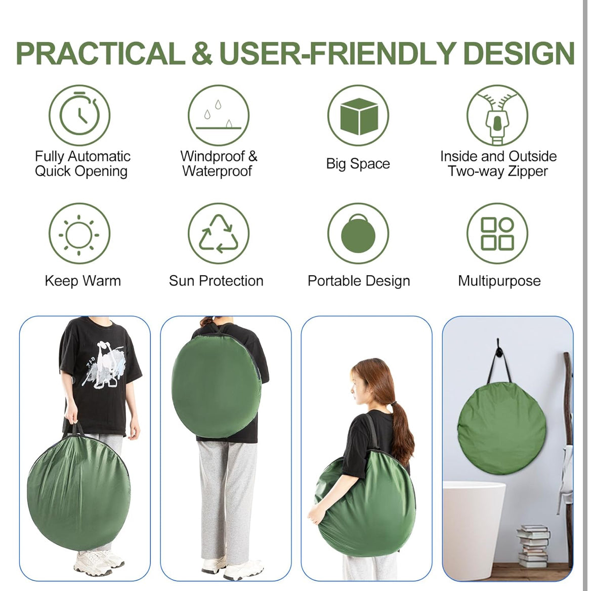 Portable Toilet & Changing Room Tent - Waterproof, Lightweight & Privacy Shelter