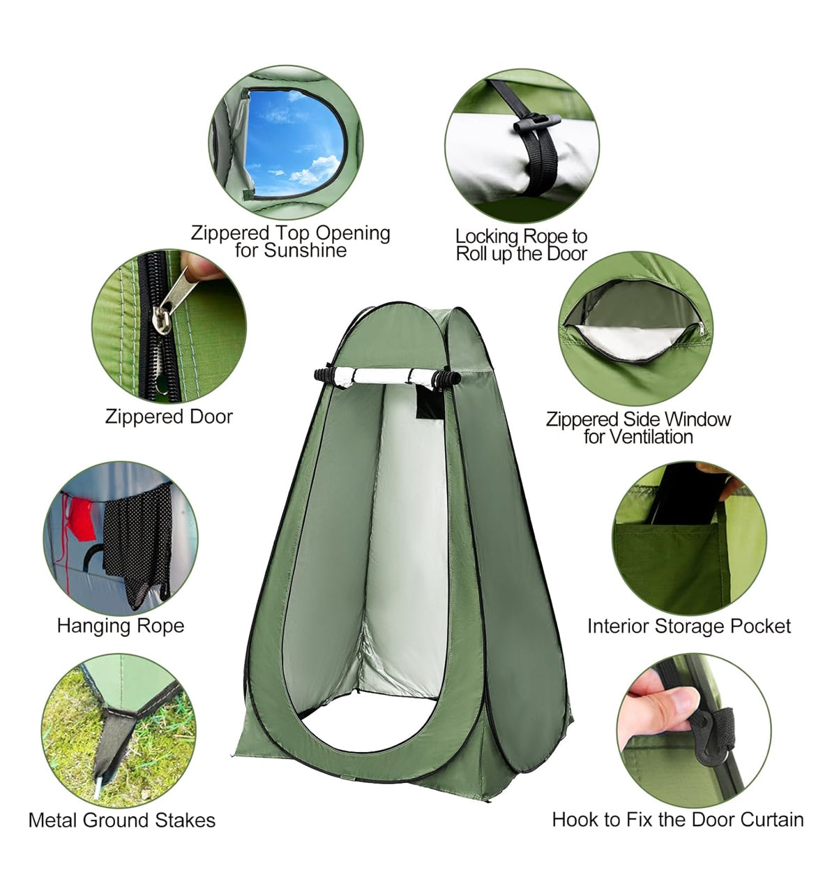 Portable Toilet & Changing Room Tent - Waterproof, Lightweight & Privacy Shelter