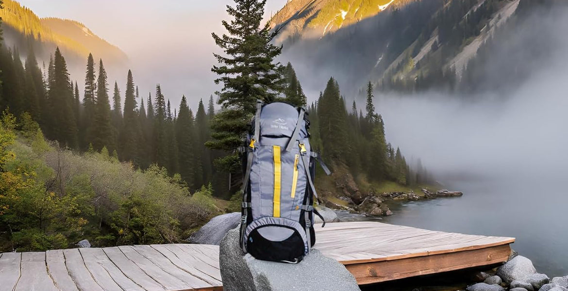 60L Rucksack Travel Backpack for Trekking Hiking | Large Capacity Waterproof Bag for Men & Women -Blue