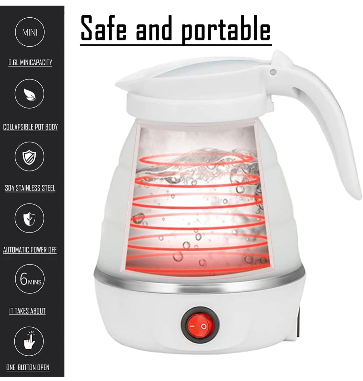 Travel Foldable Electric Kettle