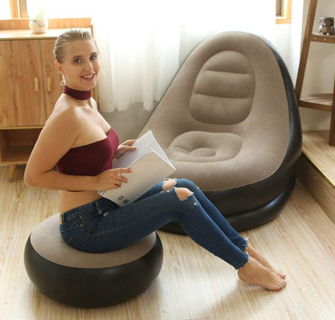 Inflatable Recliner Sofa with Electric Pump for Ultimate Relaxation