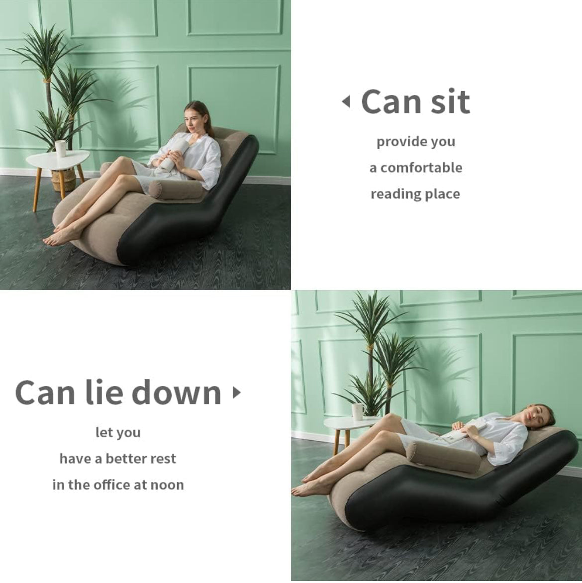 Inflatable Lazy Sofa |Portable S Shaped