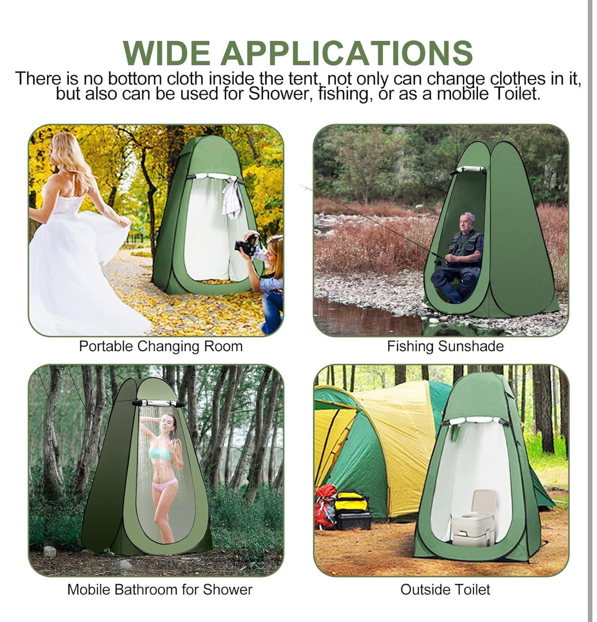 Portable Toilet & Changing Room Tent - Waterproof, Lightweight & Privacy Shelter