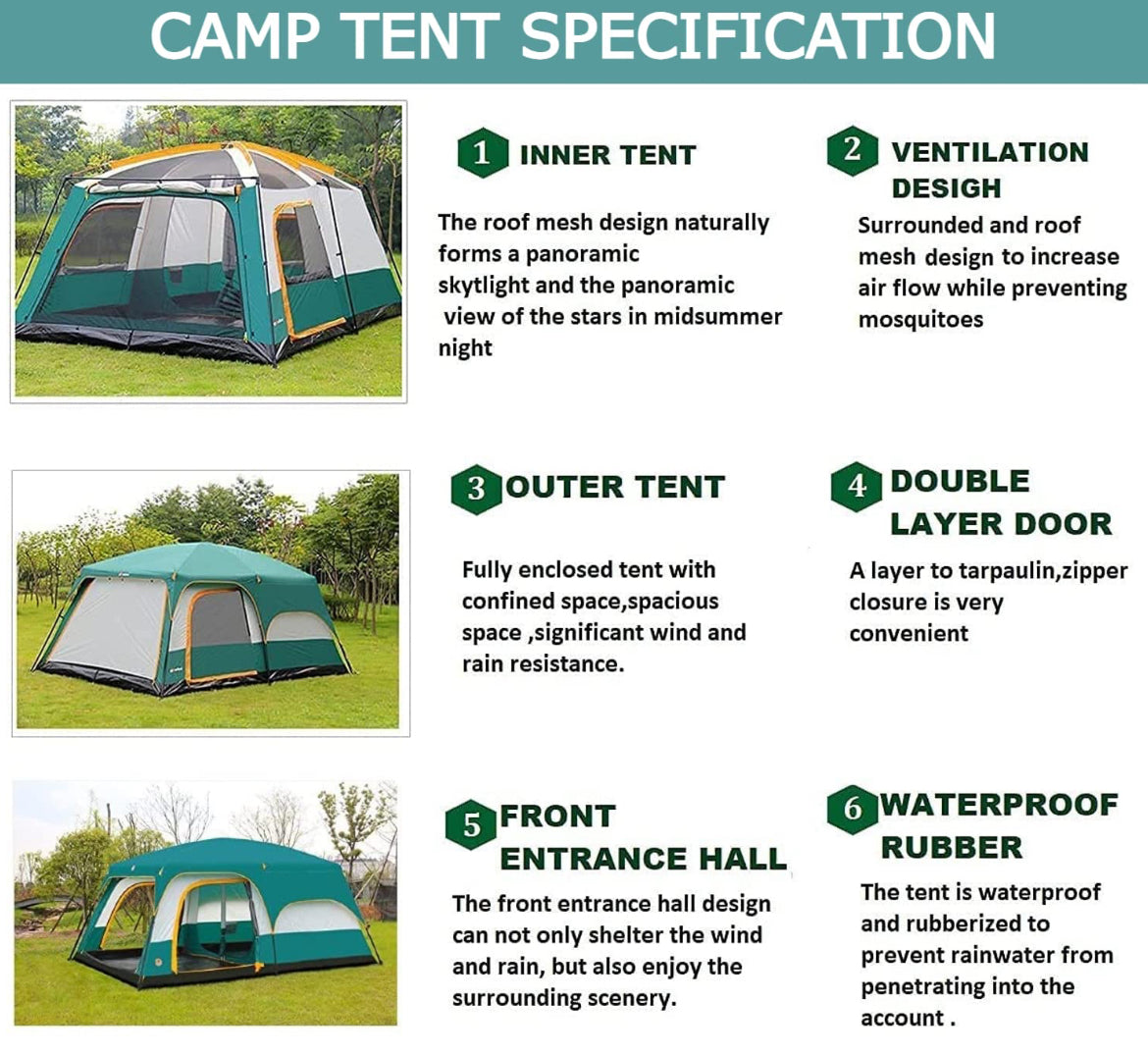 Portable Big Dome Tent
House ( 5-9 Person )