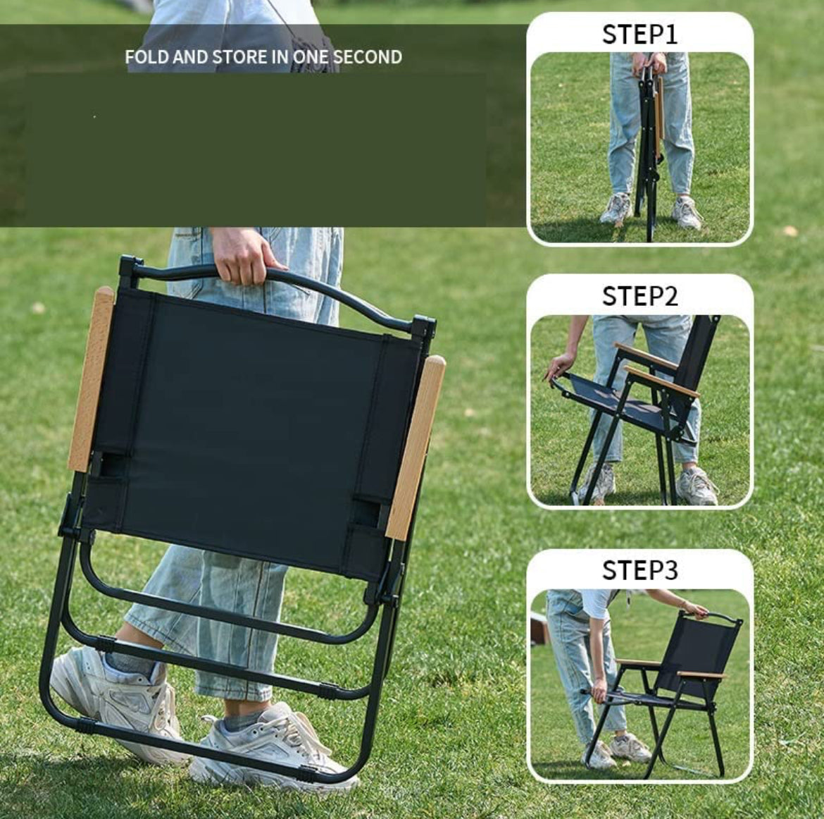 Foldable Chair Stool (2 in 1 chair)