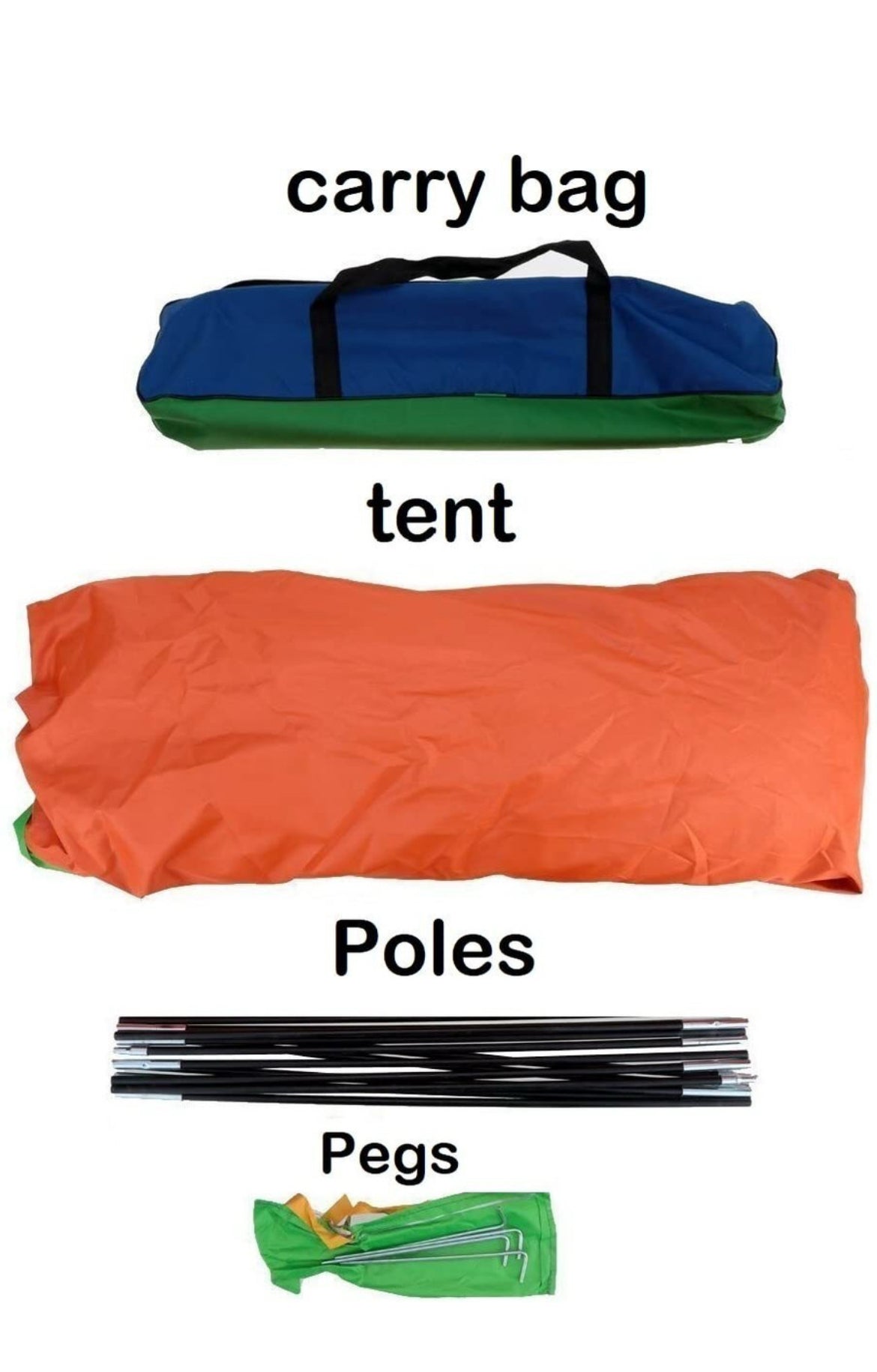 Dome Tent 2 men Single layer (Water Resistant)
(200x150cm)