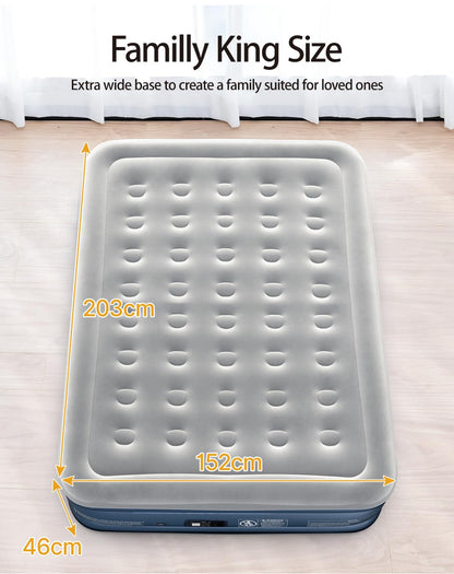 Air Mattress with Built-in Pump Bevbud, Fast & Easy Inflation/Deflatic Inflatable Mattress
