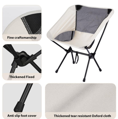 Camping Chair Foldable Back & Arm Support