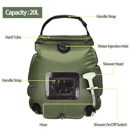 Premium Camping Shower Bag 20Ltr