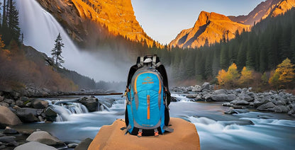 60L Rucksack Travel Backpack for Trekking Hiking | Large Capacity Waterproof Bag for Men & Women -Blue