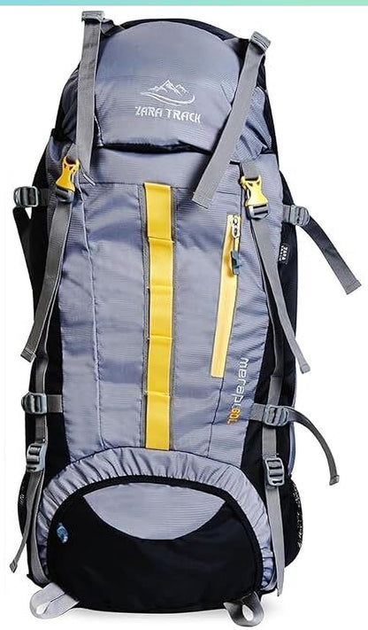 60L Rucksack Travel Backpack for Trekking Hiking | Large Capacity Waterproof Bag for Men & Women -Blue