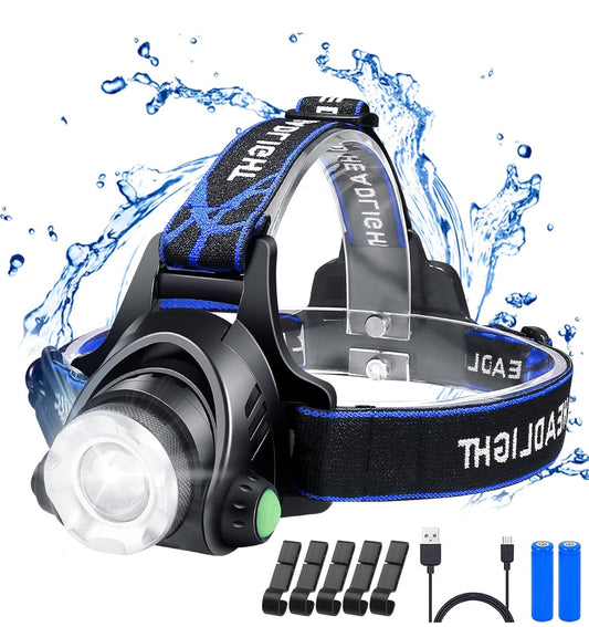 Headlamp Rechargeable, Super Bright Head Lamps Led, Waterproof Head Lights For Head Flashlight