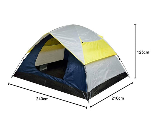 Dome Tent 2 men Double
Layer waterproof)
(200x150cm)