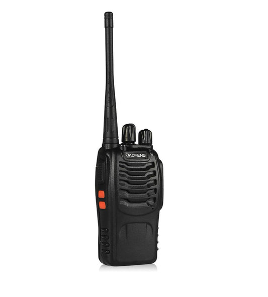 Walkie Talkie 2 Way Radio Long Range (Black, 2 Pieces)