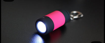 LED Torch Lamp Pocket USB Rechargeable Mini Keychain Keyring Camping Flashlight