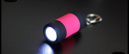 LED Torch Lamp Pocket USB Rechargeable Mini Keychain Keyring Camping Flashlight